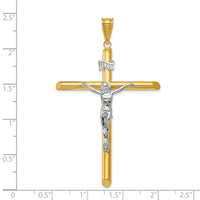 Load image into Gallery viewer, 14k Two-Tone Polished Crucifix Pendant
