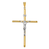Load image into Gallery viewer, 14k Two-Tone Polished Jesus Crucifix Pendant
