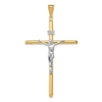 Load image into Gallery viewer, 14k Two-Tone Polished Jesus Crucifix Pendant
