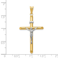 Load image into Gallery viewer, 14k Two-Tone Polished Jesus Crucifix Pendant

