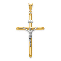 Load image into Gallery viewer, 14k Two-Tone Polished Jesus Crucifix Pendant
