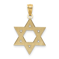 Load image into Gallery viewer, 14k Diamond-cut Polished Star of David Pendant
