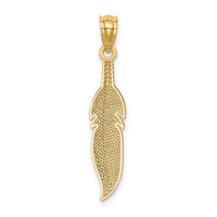 Load image into Gallery viewer, 14k Polished Feather Pendant
