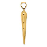 Load image into Gallery viewer, 14k Hollow 3D Italian Horn Pendant
