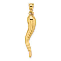 Load image into Gallery viewer, 14k Hollow 3D Italian Horn Pendant
