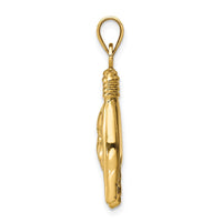 Load image into Gallery viewer, 14K 3D Hollow Rock On Sign Charm
