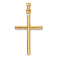 Load image into Gallery viewer, 14k Hollow Diamond-cut Cross Pendant
