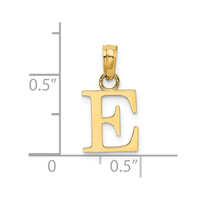 Load image into Gallery viewer, 14K Polished Block Letter E Initial Pendant
