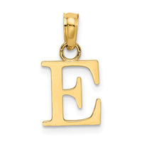 Load image into Gallery viewer, 14K Polished Block Letter E Initial Pendant
