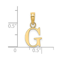 Load image into Gallery viewer, 14K Polished Block Letter G Initial Pendant
