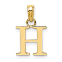 Load image into Gallery viewer, 14K Polished Block Letter H Initial Pendant
