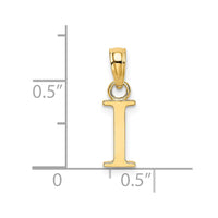 Load image into Gallery viewer, 14K Polished Block Letter I Initial Pendant
