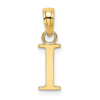 Load image into Gallery viewer, 14K Polished Block Letter I Initial Pendant
