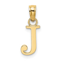 Load image into Gallery viewer, 14K Polished Block Letter J Initial Pendant
