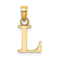 Load image into Gallery viewer, 14k Polished Block Letter L Initial Pendant
