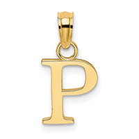 Load image into Gallery viewer, 14K Polished Block Letter P Initial Pendant
