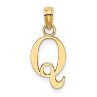 Load image into Gallery viewer, 14K Polished Block Letter Q Initial Pendant
