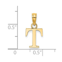 Load image into Gallery viewer, 14k Polished Block Letter T Initial Pendant
