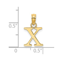 Load image into Gallery viewer, 14K Polished Block Letter X Initial Pendant
