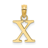 Load image into Gallery viewer, 14K Polished Block Letter X Initial Pendant
