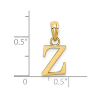Load image into Gallery viewer, 14K Polished Block Letter Z Initial Pendant
