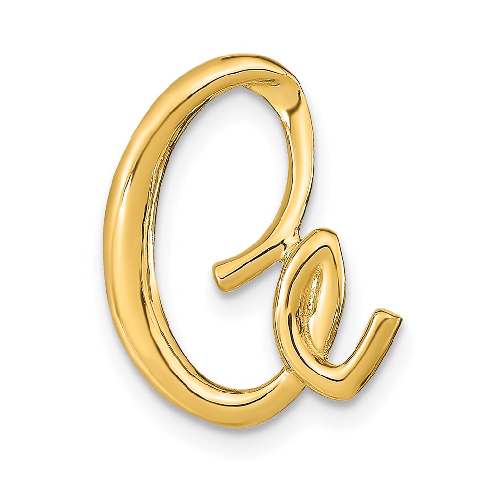 14k Polished Letter A Initial Slide