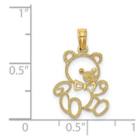 Load image into Gallery viewer, 14K Cut out Teddy Bear Charm
