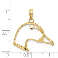 Load image into Gallery viewer, 14K Cut-Out Duck Head Charm
