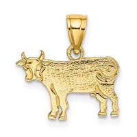 Load image into Gallery viewer, 14K Flat and Engraved Cow Charm
