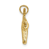Load image into Gallery viewer, 14K 3-D Textured Arch Back and Raised Tail Cat Charm
