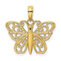 Load image into Gallery viewer, 14K Filigree Butterfly Charm
