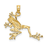 Load image into Gallery viewer, 14K 2-D Textured Frog Charm
