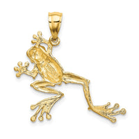 Load image into Gallery viewer, 14K 2-D Textured Frog Charm
