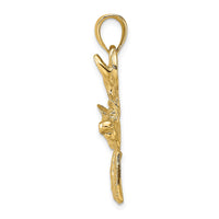 Load image into Gallery viewer, 14K 2-D Deer Head Profile Charm
