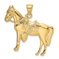 Load image into Gallery viewer, 14K Horse w/ Saddle Charm
