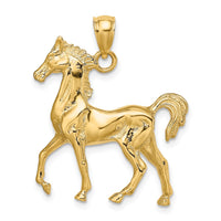 Load image into Gallery viewer, 14K 3-D Polished Horse Charm
