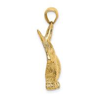 Load image into Gallery viewer, 14K Textured Sitting Rabbit Charm
