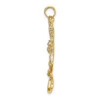Load image into Gallery viewer, 14K 2-D Textured Hanging Monkey Charm
