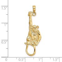 Load image into Gallery viewer, 14K 2-D Textured Hanging Monkey Charm
