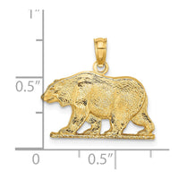 Load image into Gallery viewer, 14K Textured Bear Charm
