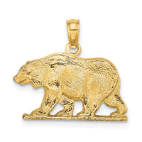 Load image into Gallery viewer, 14K Textured Bear Charm
