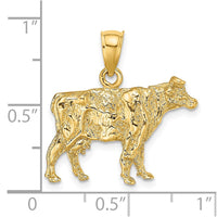 Load image into Gallery viewer, 14K 3-D Cow Charm
