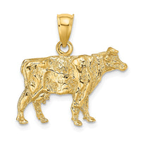 Load image into Gallery viewer, 14K 3-D Cow Charm
