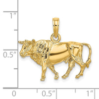 Load image into Gallery viewer, 14K 3-D Bull w/Horns Charm
