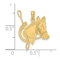 Load image into Gallery viewer, 14K Textured Horse Head and Shoe Charm
