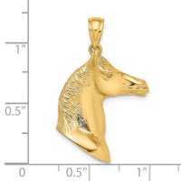 Load image into Gallery viewer, 14K 3-D Polished Horse Head Charm

