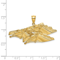 Load image into Gallery viewer, 14K Triple Horse Head Charm
