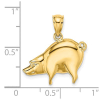 Load image into Gallery viewer, 14K Polished Pig Charm
