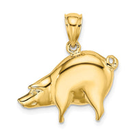 Load image into Gallery viewer, 14K Polished Pig Charm
