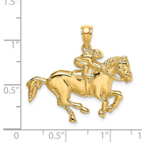 Load image into Gallery viewer, 14K Jockey on Horse Charm
